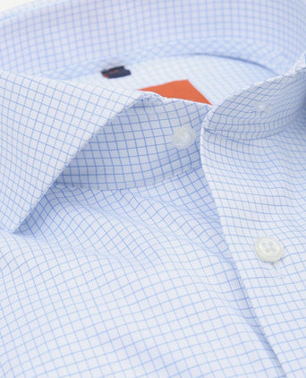 Suitable overhemd streep lichtblauw non iron | Slim-fit