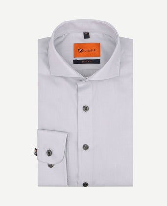 Overhemd twill grijs