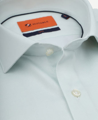 Suitable overhemd twill groen | Slim-fit