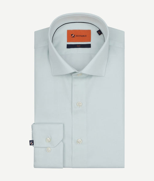 Suitable overhemd twill groen | Slim-fit