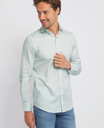 Suitable overhemd twill groen | Slim-fit