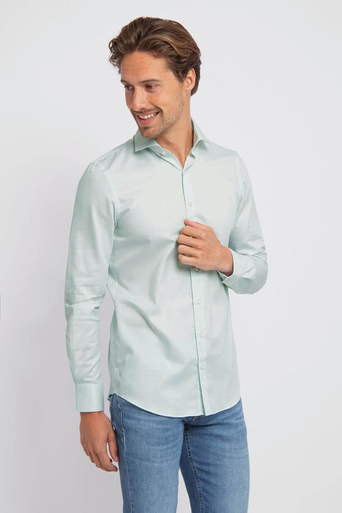 Suitable overhemd twill groen | Slim-fit