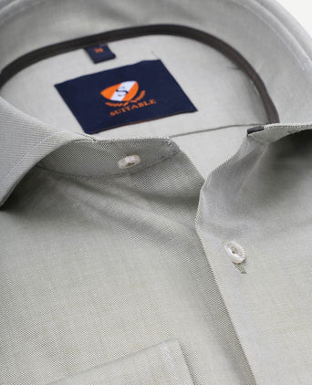 Suitable overhemd twill lichtgroen | Slim-fit