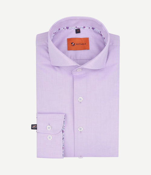 Overhemd twill paars