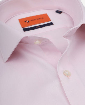 Suitable overhemd twill roze | Slim-fit