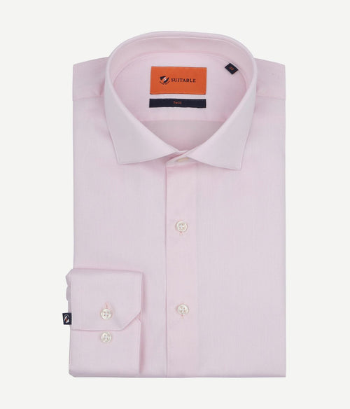 Suitable overhemd twill roze | Slim-fit
