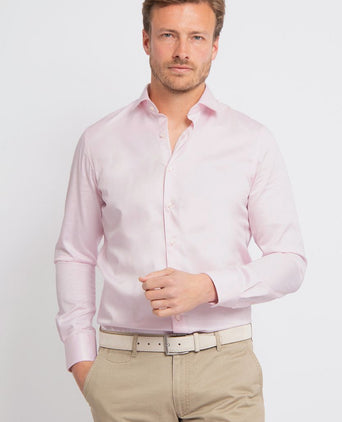 Suitable overhemd twill roze | Slim-fit