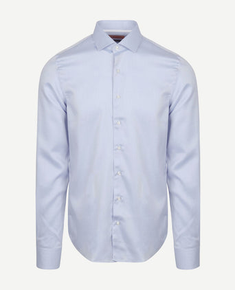 Overhemd twill sleeve 7 lichtblauw