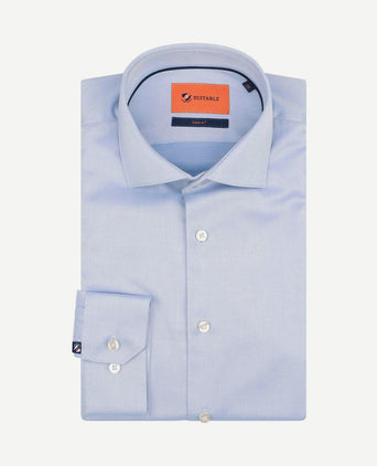 Overhemd twill sleeve 7 lichtblauw