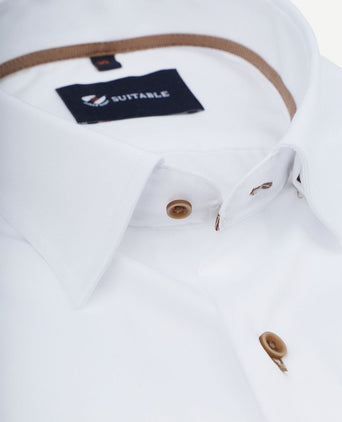 Suitable overhemd twill wit | Slim-fit