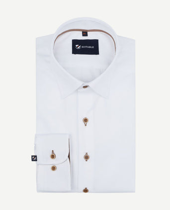 Overhemd twill wit