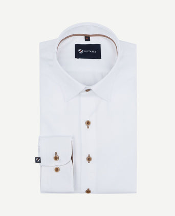 Overhemd twill wit