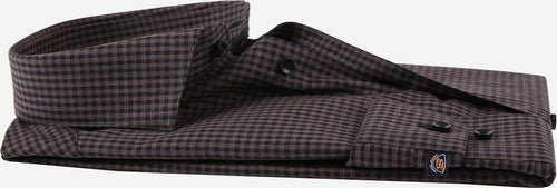 Suitable overhemd vichy ruit bruin