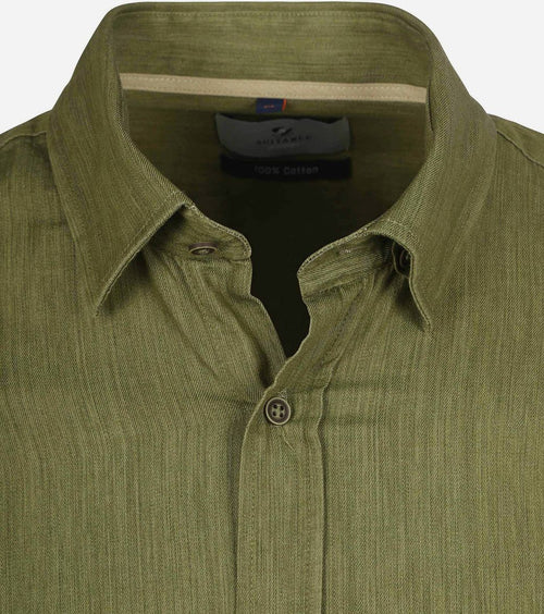 Suitable overhemd washed groen | Slim-fit