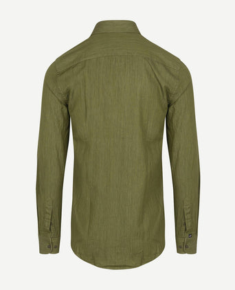 Suitable overhemd washed groen | Slim-fit