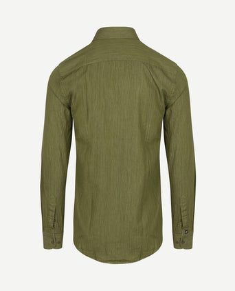 Overhemd washed groen