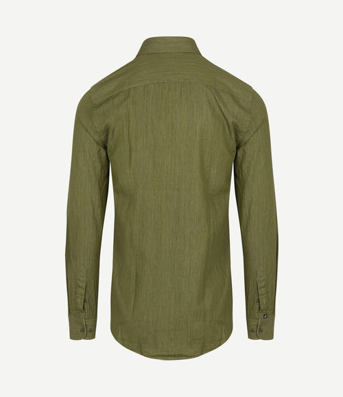 Overhemd washed groen