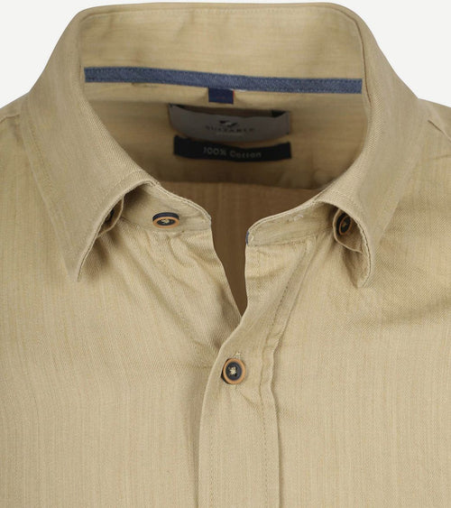 Suitable overhemd washed sand | Slim-fit