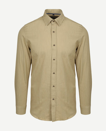 Suitable overhemd washed sand | Slim-fit