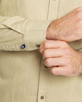 Suitable overhemd washed sand | Slim-fit