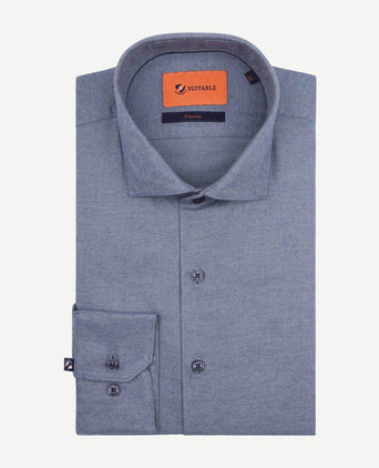 Suitable overhemd widespread flanel blauw
