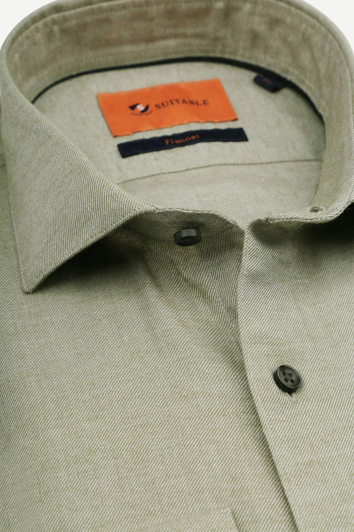 Suitable overhemd widespread flanel groen | Slim-fit