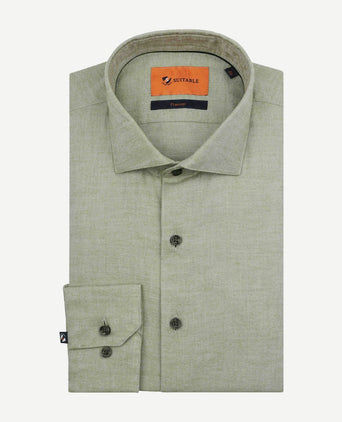 Suitable overhemd widespread flanel groen | Slim-fit