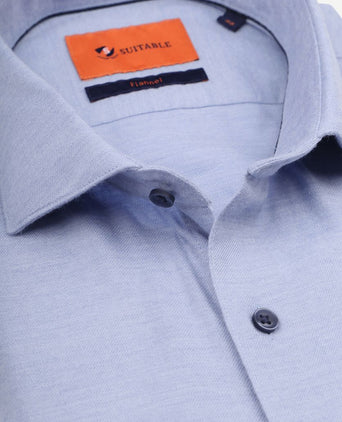 Overhemd widespread flanel lichtblauw