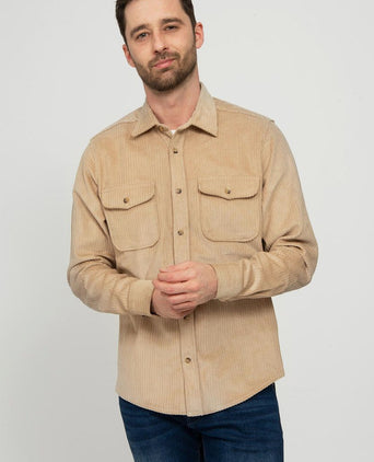 Suitable overshirt corduroy kaki