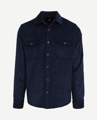 Overshirt corduroy donkerblauw