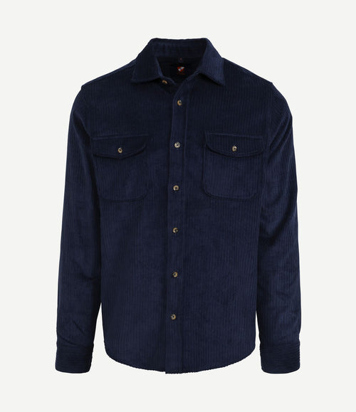 Overshirt corduroy donkerblauw