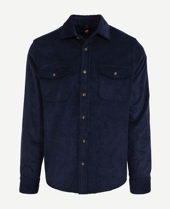 Suitable overshirt corduroy donkerblauw | Regular-fit