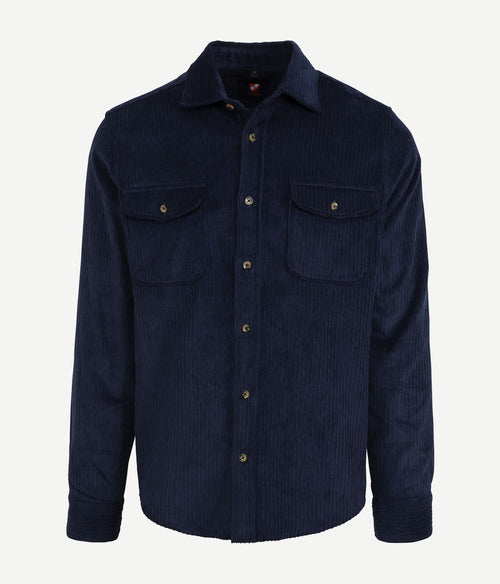 Suitable overshirt corduroy donkerblauw | Regular-fit
