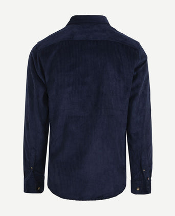 Suitable overshirt corduroy donkerblauw | Regular-fit