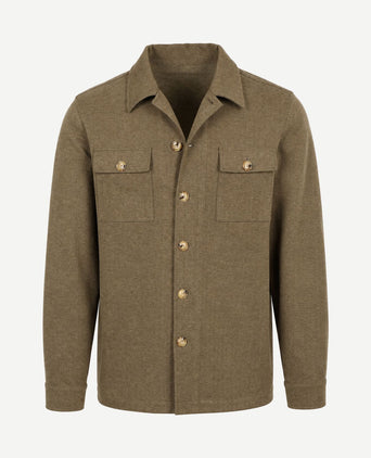 Overshirt herringbone groen