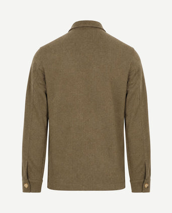 Overshirt herringbone groen