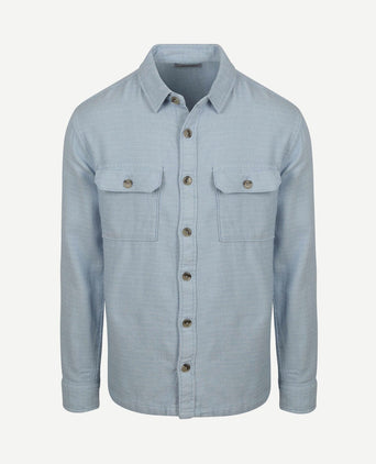 Overshirt structure lichtblauw