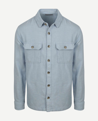 Overshirt structure lichtblauw