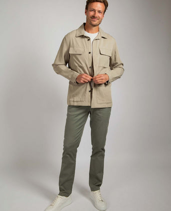 Suitable overshirt tencel greige | Regular-fit