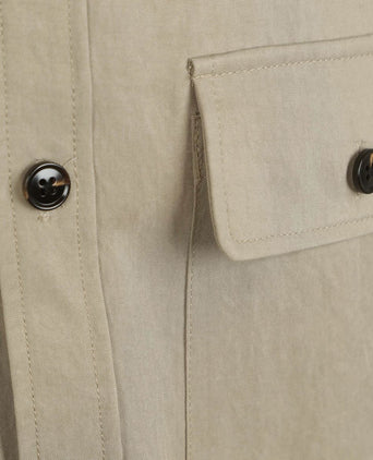 Suitable overshirt tencel greige | Regular-fit