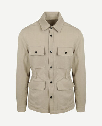 Overshirt tencel greige