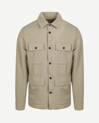 Overshirt tencel greige