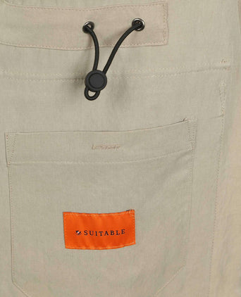 Suitable overshirt tencel greige | Regular-fit