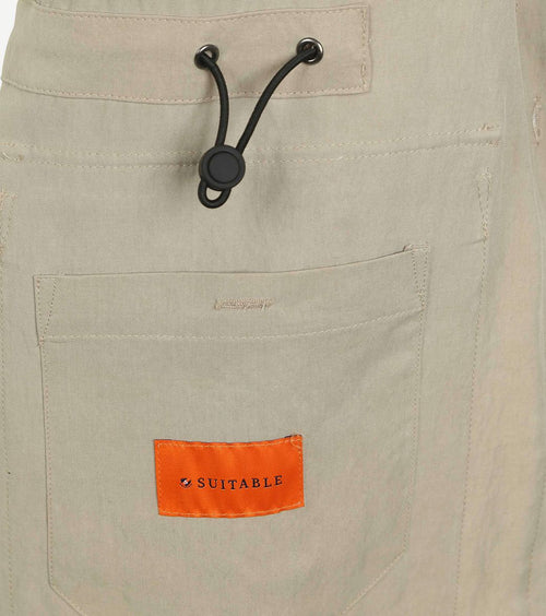 Suitable overshirt tencel greige | Regular-fit