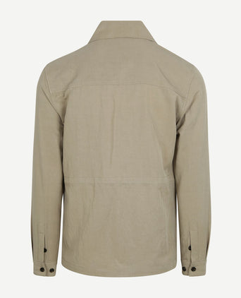 Suitable overshirt tencel greige | Regular-fit