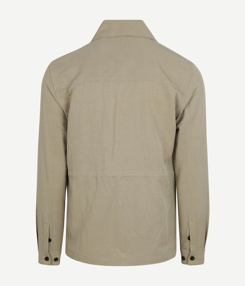 Suitable overshirt tencel greige | Regular-fit