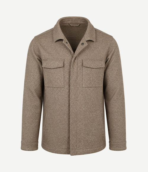 Overshirt twill beige