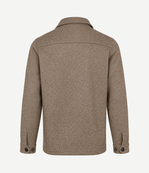 Overshirt twill beige