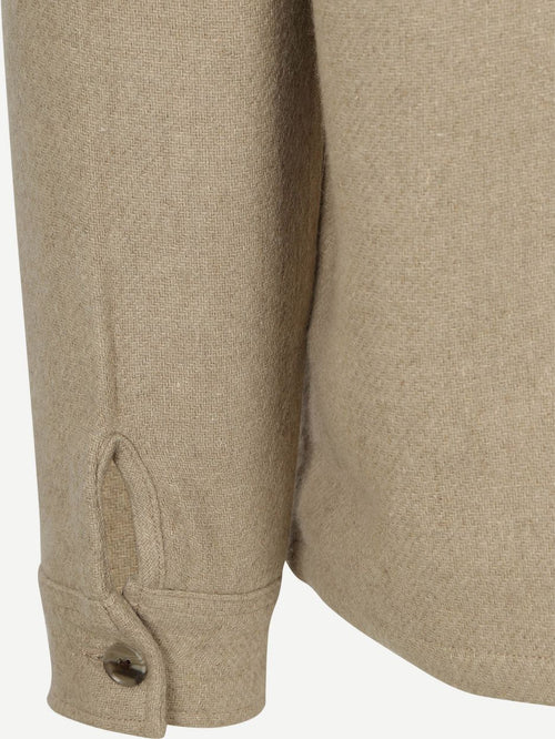 Overshirt wool blend beige