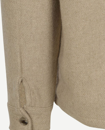 Overshirt wool blend beige